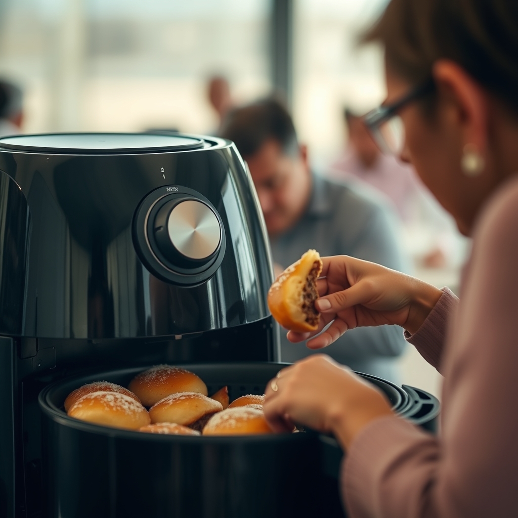 Les miettes et corps étrangers : un bruit de frottement intermittent — Airfryer qui fait du bruit comment le réduire