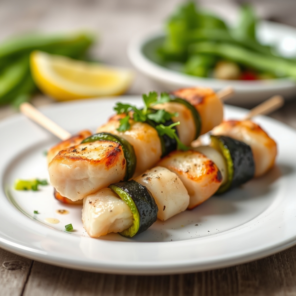 Recette 3 : Brochettes de poisson et légumes — Airfryer et poisson recettes simples
