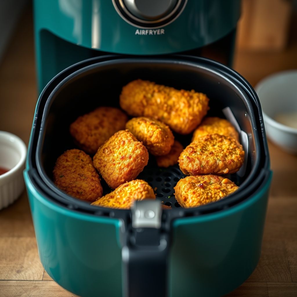 Le temps de cuisson idéal pour des nuggets savoureux dans un airfryer — Airfryer pour cuisson des nuggets faits maison
